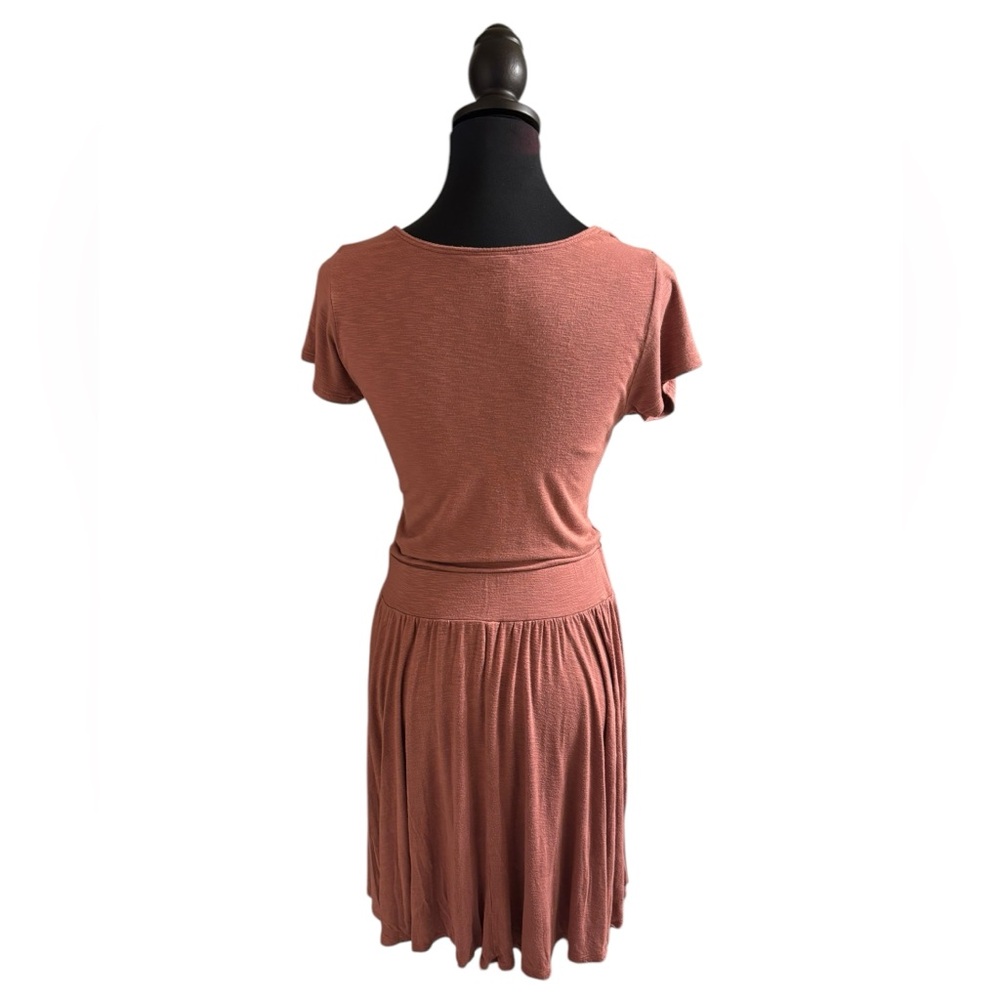 Anthropologie Dusty Rose Short Sleeve Mini Dress - Picture 4 of 6
